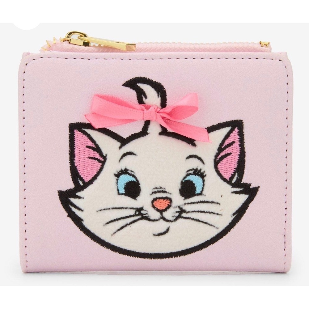 Her Universe Disney Marie Aristocats Wallet Womens Pink Embroidered NWT